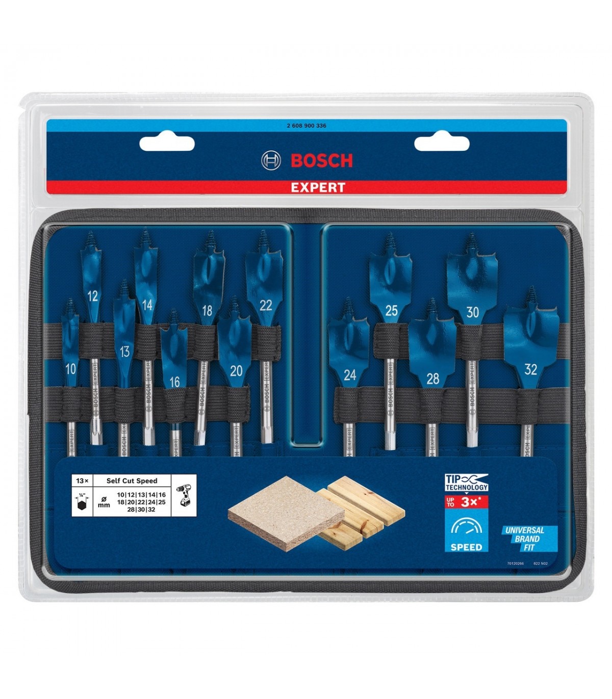 mèches forêts bois plate Expert SelfCut Speed Bosch 152mm 2608900320