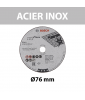 Coffret de 5 disques à tronçonner Inox Ø76 mm EXPERT BOSCH
