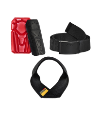 Pack genouillère + ceinture unie noire + Boucle porte marteau BLAKLADER