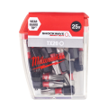 Lot de 25 embouts de vissage Shockwave TX20 x 25mm MILWAUKEE