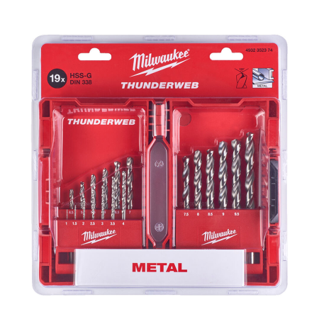 Coffret de 19 forets métaux HSS-G MILWAUKEE