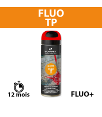 Traceur de chantier Fluo TP Rouge 650ml SOPPEC