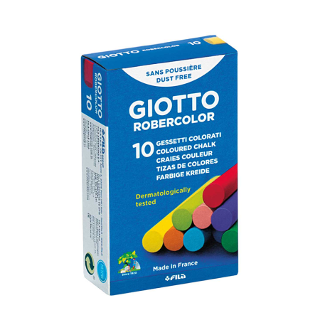 Lot de 10 Craies Multicolores GIOTTO ROBERCOLOR LYRA