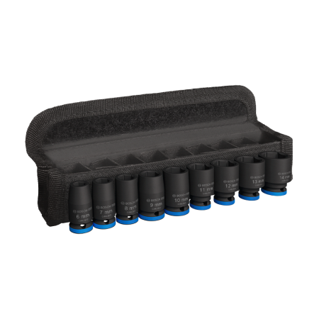 Set de 9 douilles PRO Impact 1/4" 6-14mm BOSCH